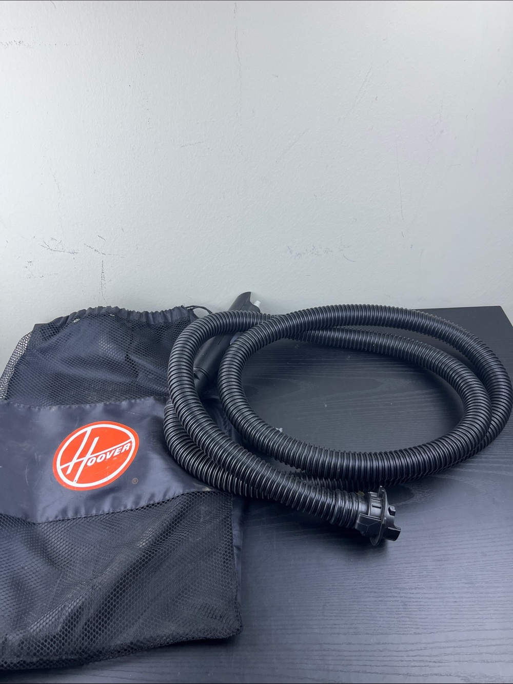 Black Vacuum Cleaner Hose Attachment with Storage Bag Replacement Accessory